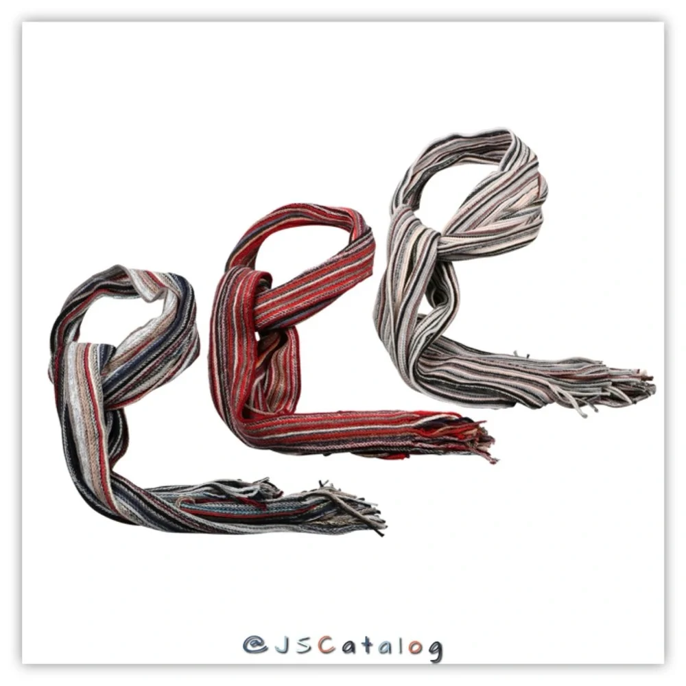 Colorful Striped Knit Scarves